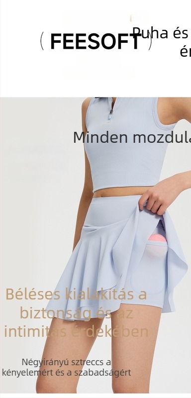 Női aszimmetrikus rövid szoknya, tavaszi modell, átlátszatlanság elleni kivitel, karcsú szabás, sportos szoknya, mindennapi viselet, plusz méret, egyszínű