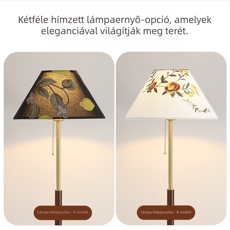 Állólámpa a nappalira és a hálószobába, éjjeli lámpa hímzett mintával Song-dinasztia stílusában