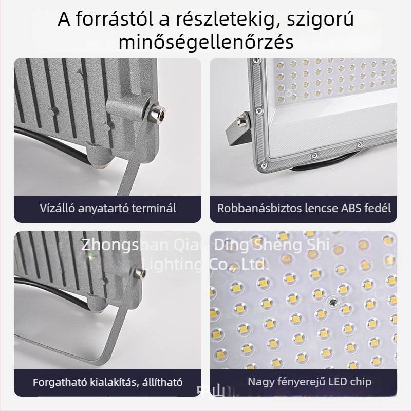 Guohan LED lineáris reflektor, vízálló kültéri használatra, 100W, 1800 lm, alumínium ház, IP66, 120° fényáram, 3000K/4000K/6500K