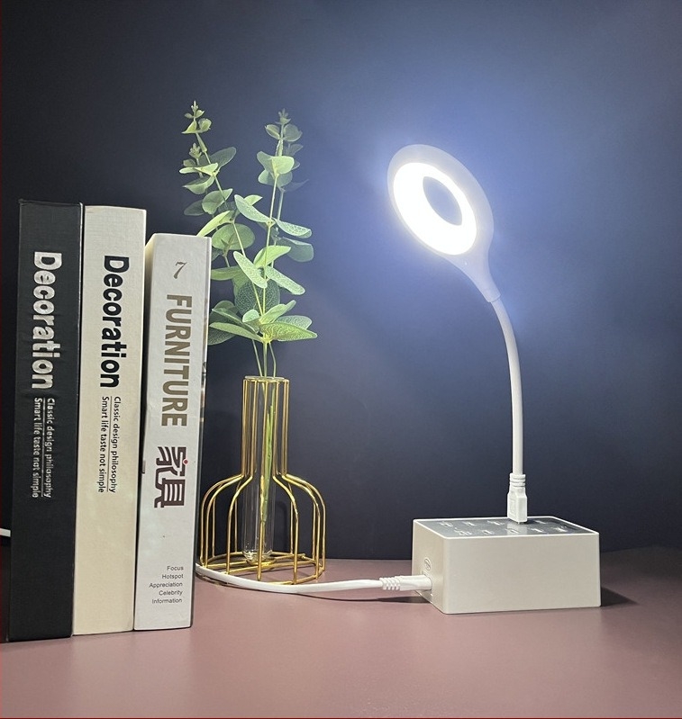 USB-vezérlésű okos éjjeli lámpa LED mini hordozható asztali lámpa hálószobába, szemkímélő, alvás és olvasás
