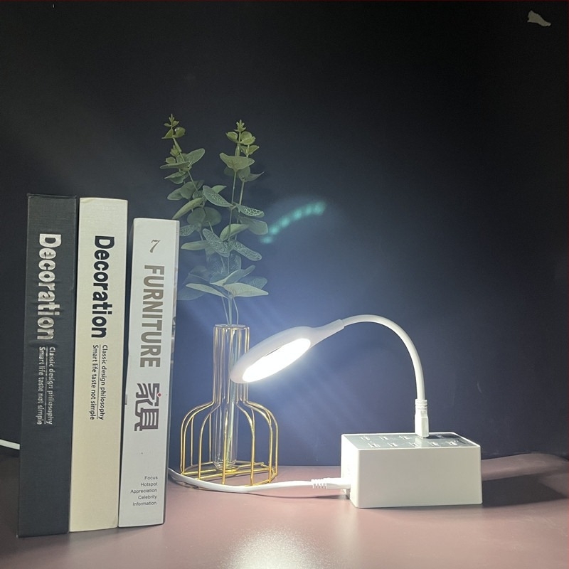 USB-vezérlésű okos éjjeli lámpa LED mini hordozható asztali lámpa hálószobába, szemkímélő, alvás és olvasás