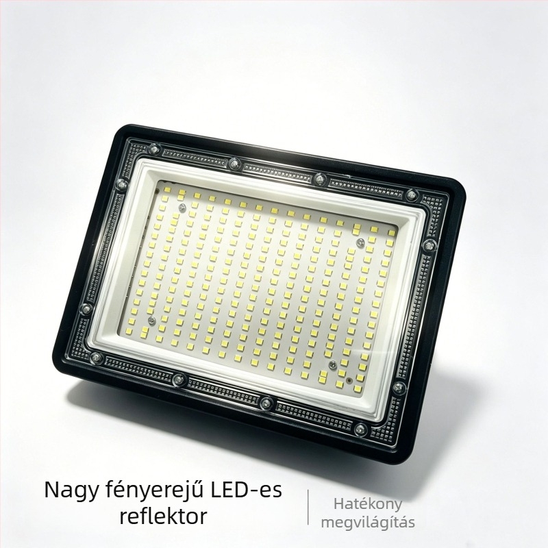 Kültéri táncra és piactérre kész világító reflektor, IP66 vízálló, újratölthető, 120° fénysugár, hosszú üzemidő