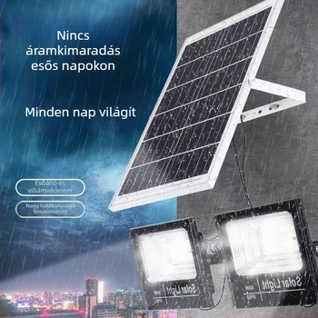 Napelemes kültéri LED-reflektor, IP67 vízálló, kerthez és udvarhoz, nagy teljesítményű világítás