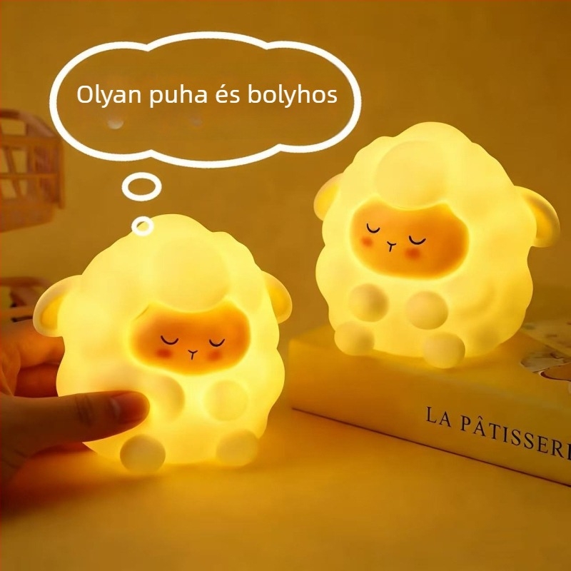 Rajzolt bárány – érintéses éjjeli lámpa, kompakt asztali lámpa a hálószobába