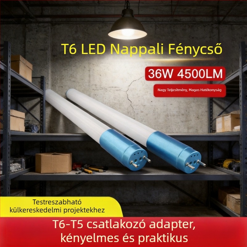 T6 üveg LED cső – helyettesíti a T5 fluoreszcens csövet, hossza 1,2 m, 36 W