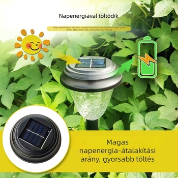 Egyedi napelemes talajlámpa kültéri kert- és udvari dekorációhoz