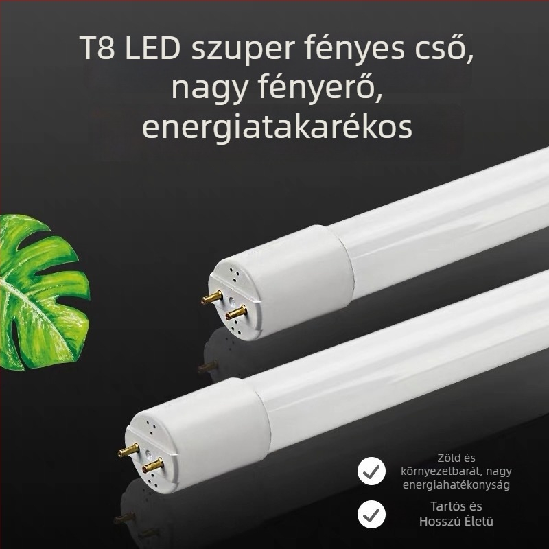 T8 LED fénycső alap – teljes tartókészlet, osztott típus, ultrabélyes fény, 1,2 m LED üvegcső, régi stílusú tartó lámpa