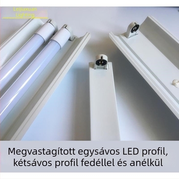 T8 fényszóró cső tartó, egy- vagy kétkarú, fedéllel vagy fedél nélkül, LED T8 cső kettős végével, 1,2 m üres tartó