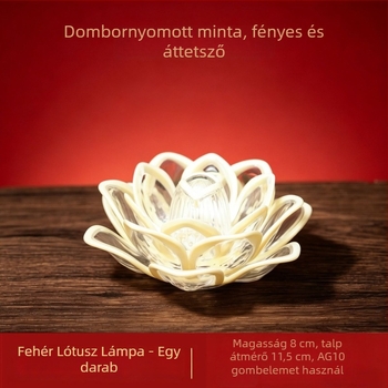 LED lótuszlámpa Buddha felajánláshoz, szimulált elektromos gyertya, otthoni dekoráció, asztali dísz, hangulatvilágítás