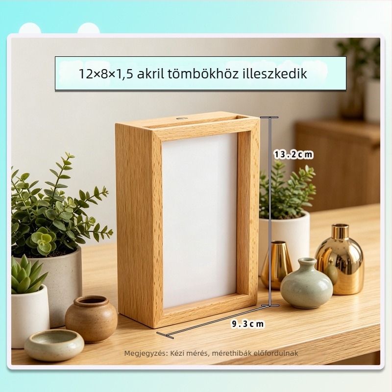 Genshin akril tégla éjjeli fény háttérvilágított fotókeret és LED-alap