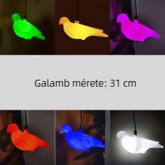 Galamb alakú LED fényfüzér, színes villogó LED-ek, kültéri vízálló dekoráció csillagos ég hatással, fa fölé akasztható