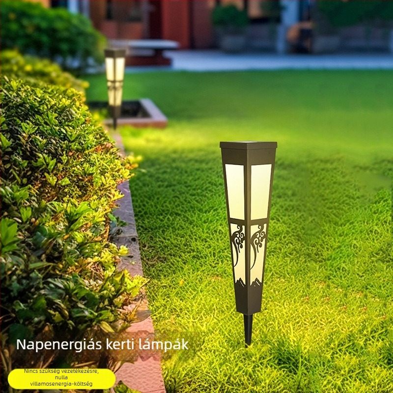 Napelemes falikar kültéri kerthez, modern villa stílus, IP55 vízálló ABS-ház