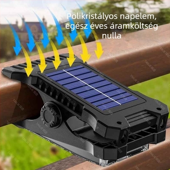 Napelemes kültéri lámpa mozgásérzékelővel, vízálló falikar kerthez és kerítéshez