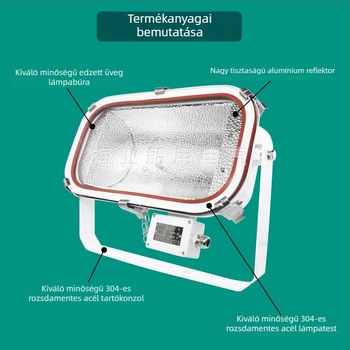 Tengeri rozsdamentes acélból készült halogén, vízálló fedélzeti floodlight TG4 500W/1000W, JTT fényforrás