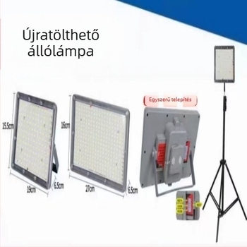 Újratölthető hordozható LED-lámpa a kempingezéshez és kültéri standokhoz éjszakai vásárra, erős fényerő és hosszú akkumulátor-üzemidő