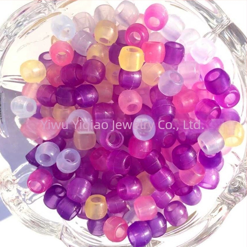 Fényérzékeny színváltó UV gyöngyök, 6×8 mm, nagy lyukas gyöngyök, 550 darabos csomag