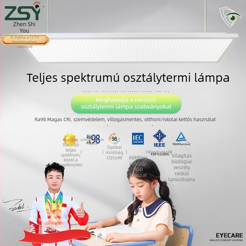 LED asztali lámpa állvánnyal tanulók számára, szemvédelem, iskolák és oktatási központok számára, fényerő-szabályozás