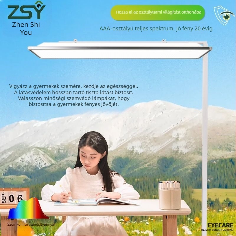 LED asztali lámpa állvánnyal tanulók számára, szemvédelem, iskolák és oktatási központok számára, fényerő-szabályozás