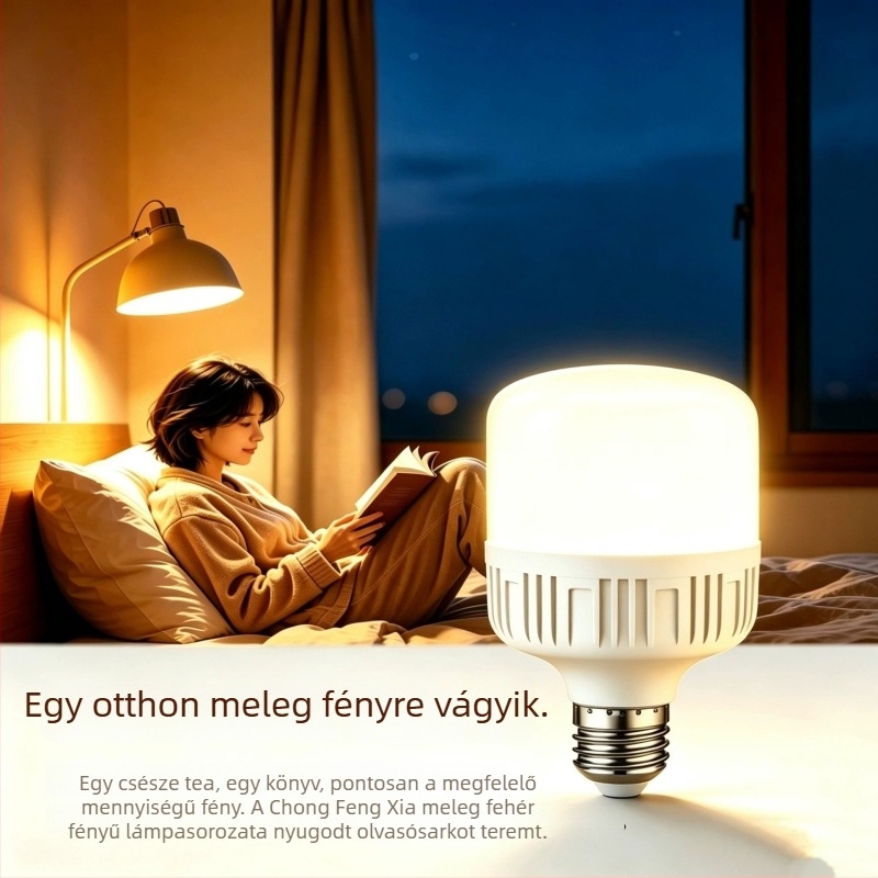 Energiatakarékos LED-lámpa E27-es nagy menetes foglalattal, fehér fény, otthoni világításhoz, alkalmas raktárba és műhelybe