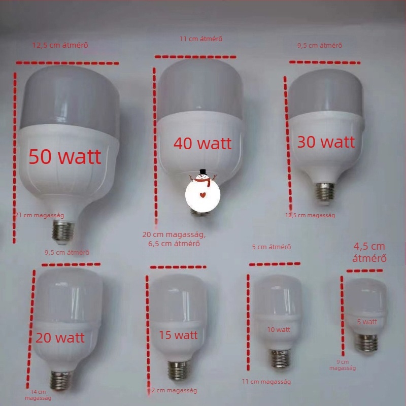 Bormi LEDizzó E27-es foglalattal, energiahatékony, teljesítmények: 5W, 10W, 15W, 20W, 30W, 40W, 50W