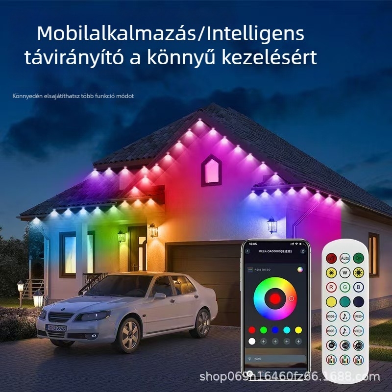 RGBIC LED vízálló oromfény – kerti dekoratív világítás