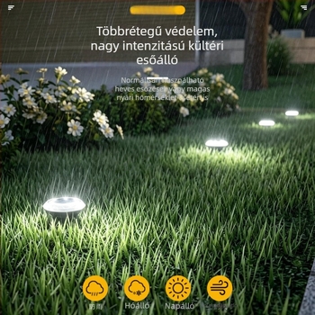 Napelemes földalatti lámpa kristály-diamant textúrával, kültéri kerthez, vízálló éjjeli fény balkon dekorációhoz