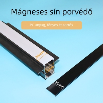 Beépített 20-as sorozat mágneses sínvilágítás porvédő sapka, 26 mm, fekete/fehér