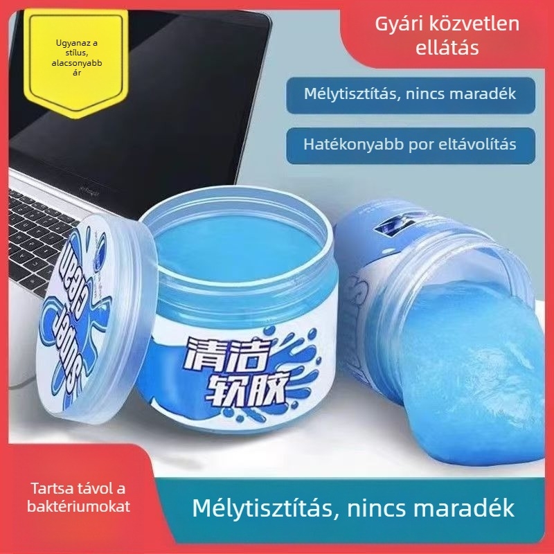 Autó belső tisztító gél és billentyűzet por-eltávolító