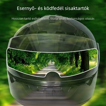 Nano-fólia motorkerékpár sisakokra, párásodás elleni és eső elleni védelem, teljes- és nyitott sisakokhoz
