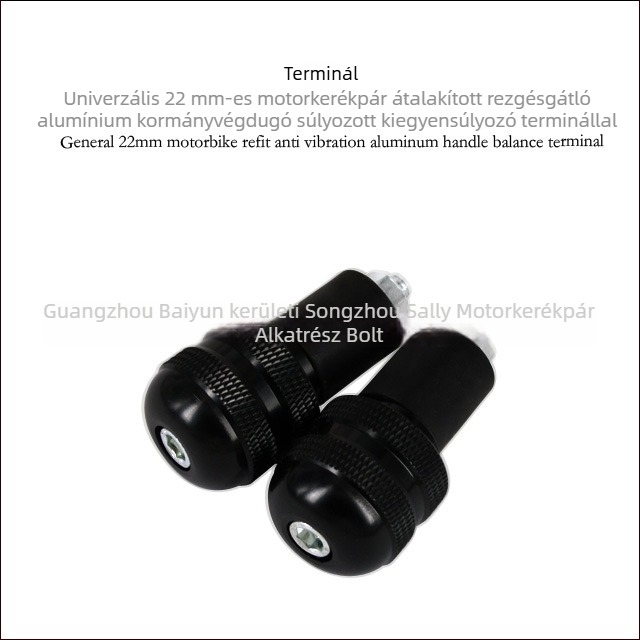 22 mm-es motorkerékpár anti-vibrációs bar-end sapka kiegyenlítő csatlakozóval, kompatibilis Honda, Kawasaki, Suzuki, Yamaha