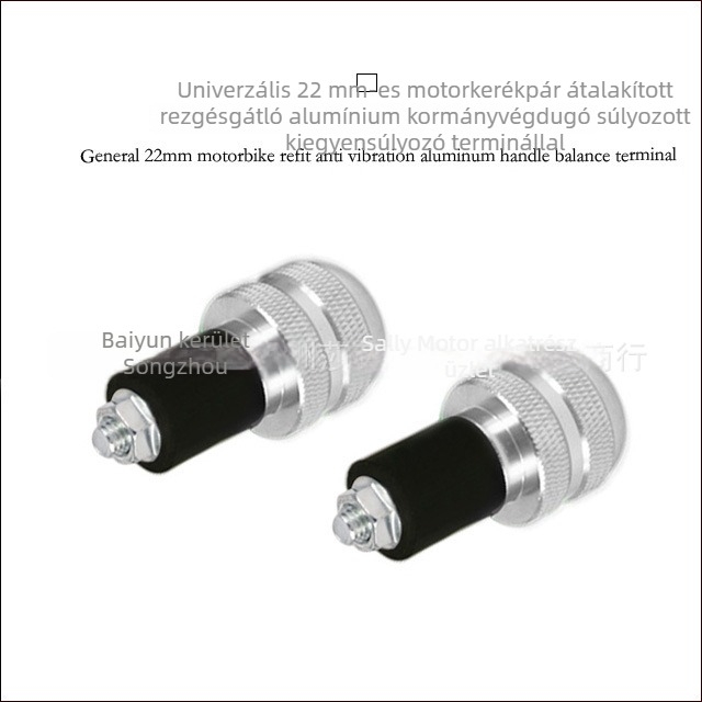22 mm-es motorkerékpár anti-vibrációs bar-end sapka kiegyenlítő csatlakozóval, kompatibilis Honda, Kawasaki, Suzuki, Yamaha