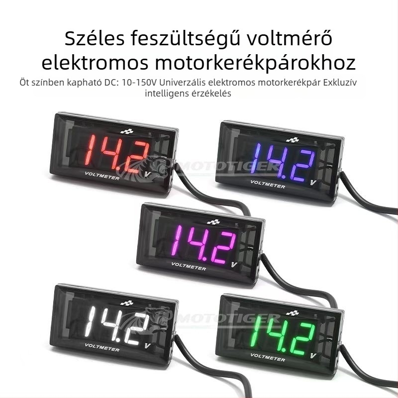 MTG-7822 LCD feszültség kijelző, 10V-150V, elektromos motorkerékpárhoz