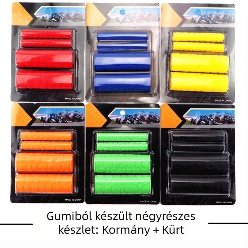 Motorkerékpár kormányfogó készlet, csúszásmentes gumi, 4 darab