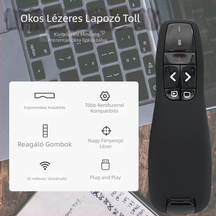 USB-s infravörös lézeres előadó PowerPointhoz — oldalváltó toll előadásokhoz