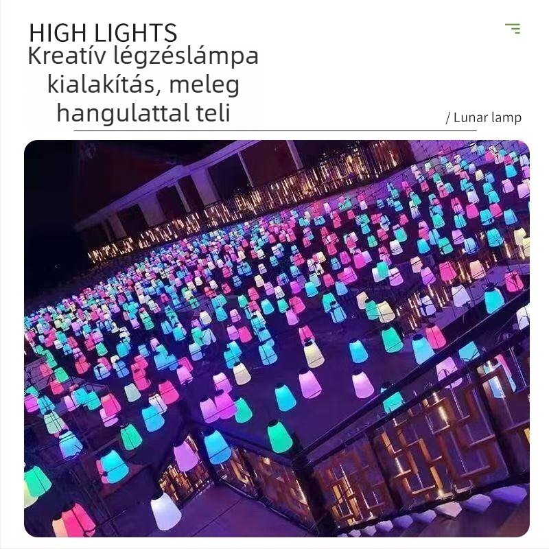 Kültéri LED erdőlélegző fény a tájvilágításhoz, függő fa világítás, dekoratív tájvilágítás gradiens effektussal
