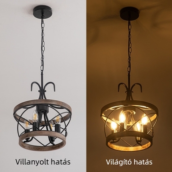 Amerikai stílusú többágú LED gyertyás csillár étkezőbe, nappaliba vagy hálószobába