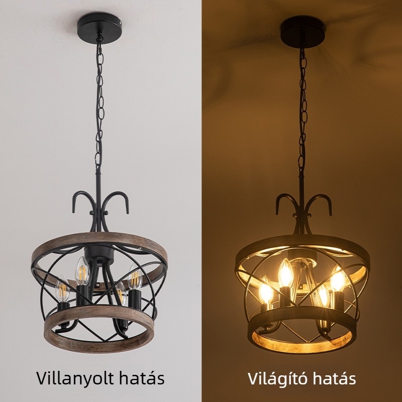 Amerikai stílusú többágú LED gyertyás csillár étkezőbe, nappaliba vagy hálószobába