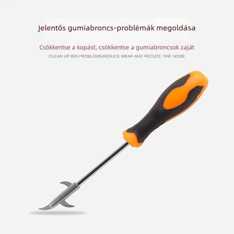 Téli gumihoz használható horog eszköz, jégre és hóra, fejlett kőkaparó, Phillips csavarhúzó