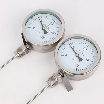 WSS-301 bimetál hőmérő, 0–100°C, 316L, Ø150×200 mm