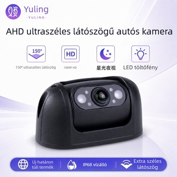 HD autókamera 150°-os ultra‑széles látószögű lencsével autókhoz, taxikhoz és buszokhoz, megfigyelő kamera határokon átívelő használatra.