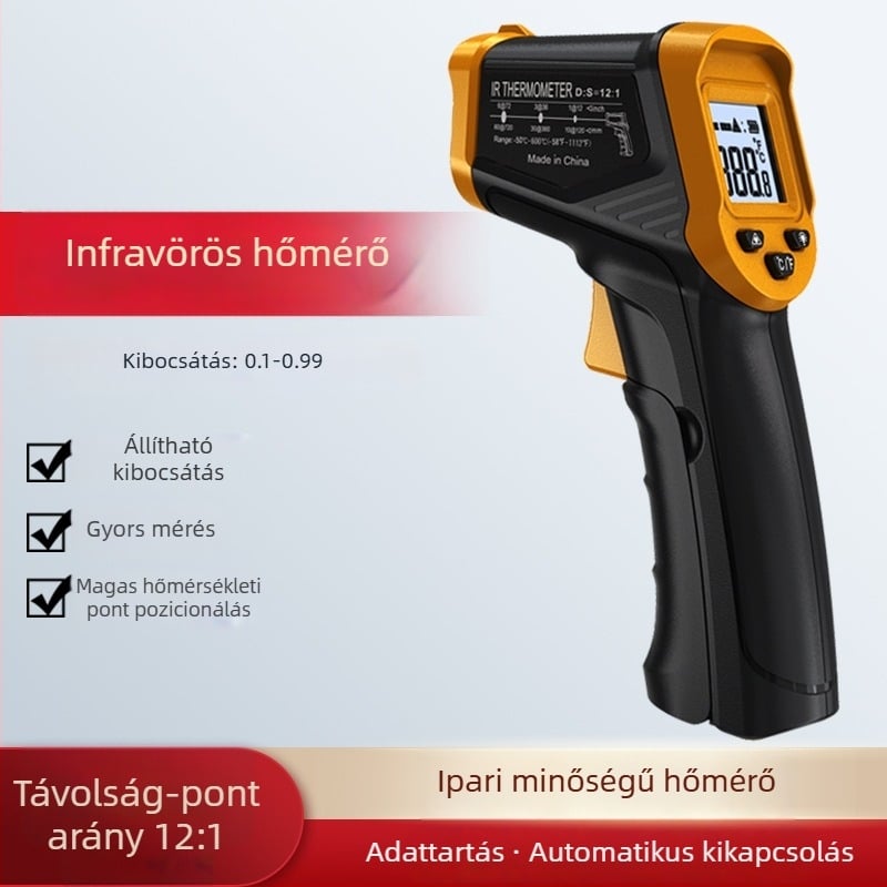 Infravörös hőmérő ipari olajhoz, HVAC-hoz és konyhai hőmérséklet-méréshez