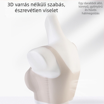 Átjárható Minakawa fehérnemű felhőhöz hasonló puha támasztékkal a felhúzás és formázás érdekében, teljes kosár, vékony formázott kosarak, vállpántok kettősek, acélkeret nélkül, külső anyag ezüst rost, 11481
