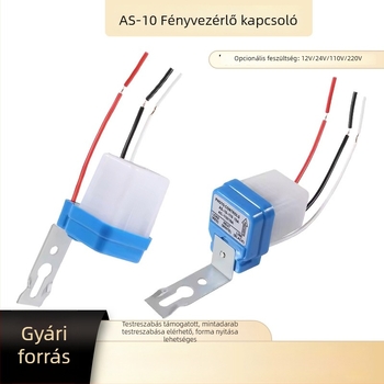 AS-10 utcai lámpa vezérlő, automata fényérzékelő kapcsoló, 220V/110V/24V/12V