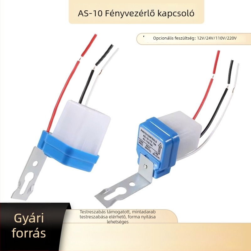 AS-10 utcai lámpa vezérlő, automata fényérzékelő kapcsoló, 220V/110V/24V/12V