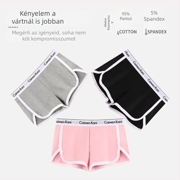 Női pamut boxerek, középmagas derekú, egyszínűek, sportos alsónemű