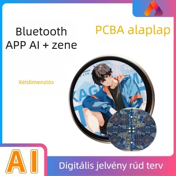 AI elektronikus kijelzővel ellátott jelvény Bluetooth és Wi-Fi-val, 2D medalion elektronikus jelvény PCBA, hardveres és szoftveres áramkörök vezérlő alapja