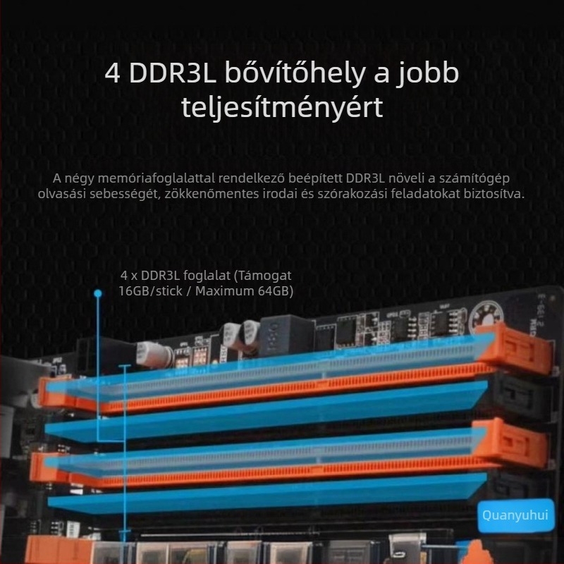 Vulcan Revolution D1581-Q3 ATX alaplap beépített CPU-val és két Ethernet porttal, integrált grafika, DDR3 64GB-ig
