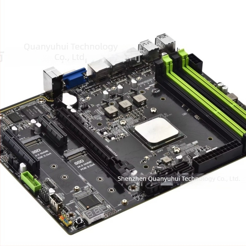 ATX alaplap beépített processzorral, beépített grafika, három LAN-port, DDR3L memória, dupla M.2 SSD