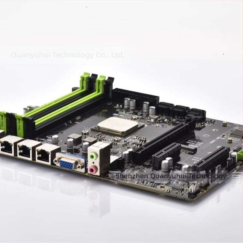 ATX alaplap beépített processzorral, beépített grafika, három LAN-port, DDR3L memória, dupla M.2 SSD