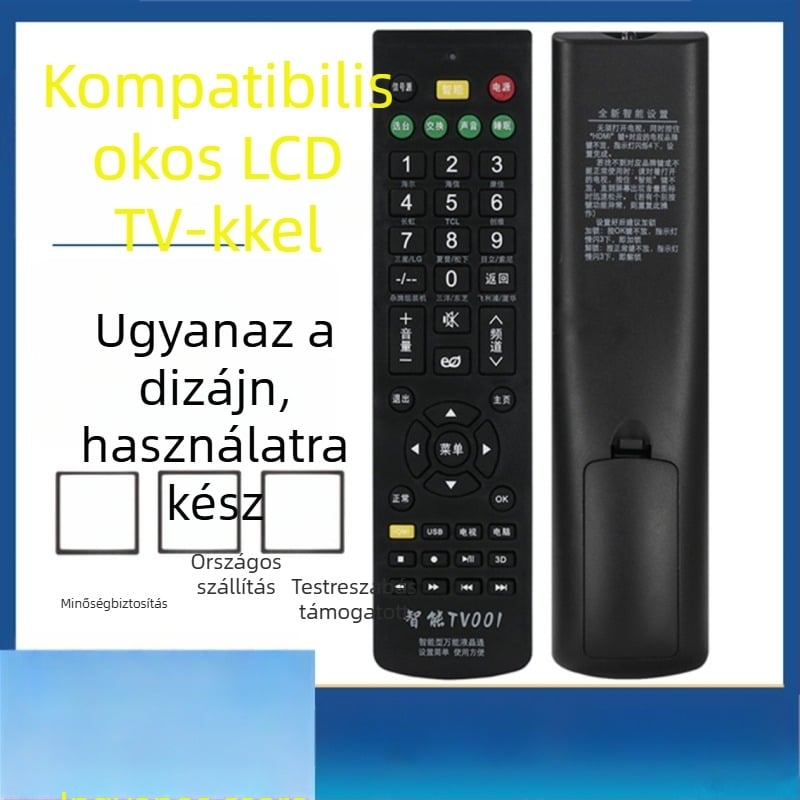 Okos TV001 LCD univerzális többfunkciós távirányító hálózati TV lejátszókhoz
